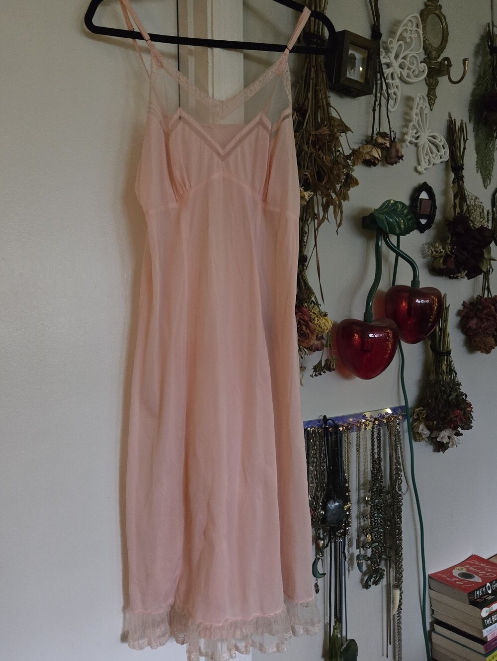 Vintage Ethereal Light Pink Nightgown Slip Dress